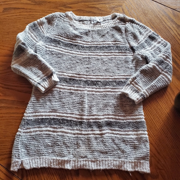 Grey and white striped sweater - Picture 1 of 3
